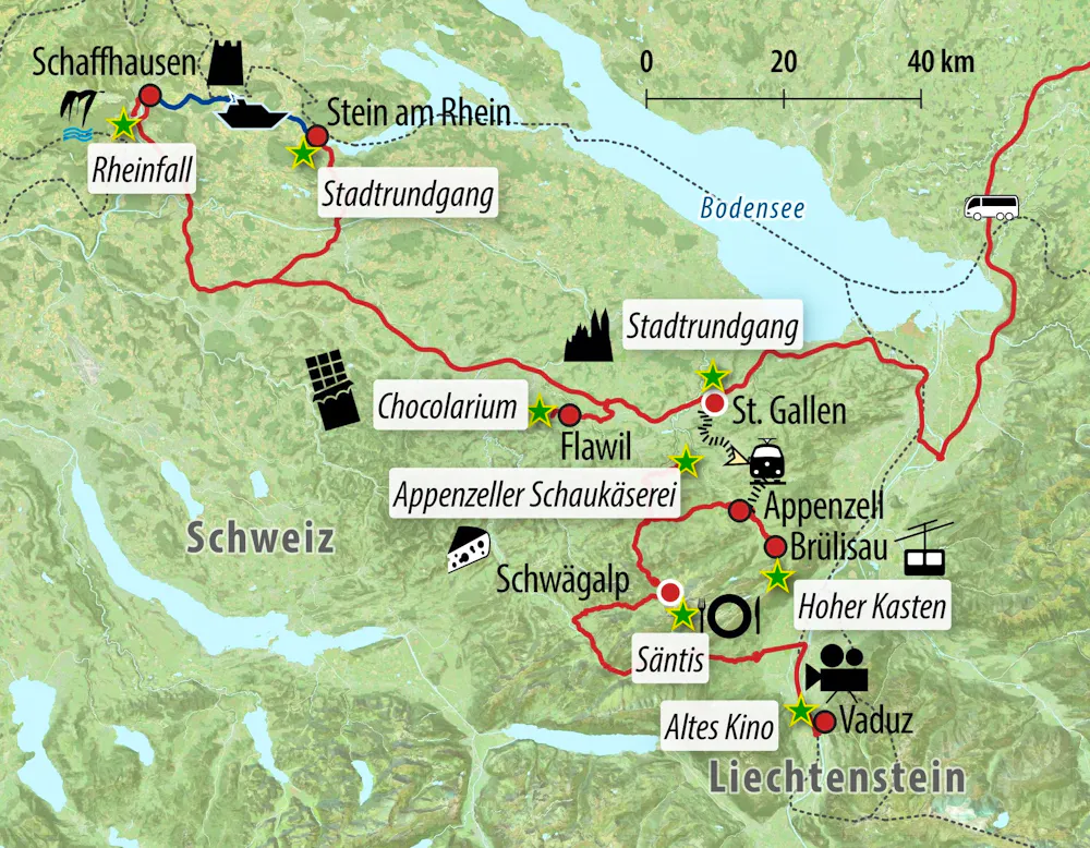 Ihre Reiseroute &ndash; &copy; Eberhardt TRAVEL
