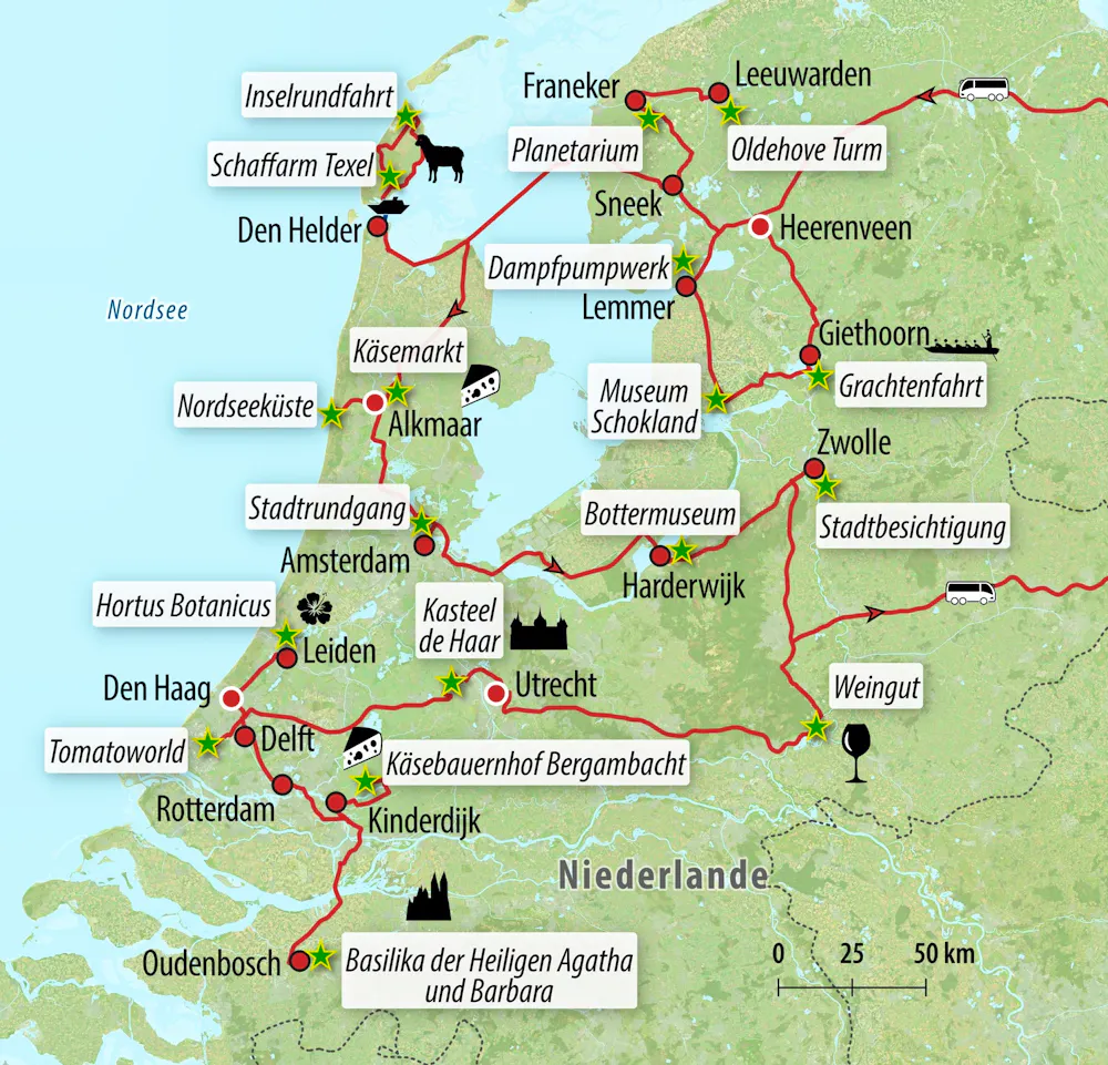 Ihre Reiseroute &ndash; &copy; Eberhardt TRAVEL