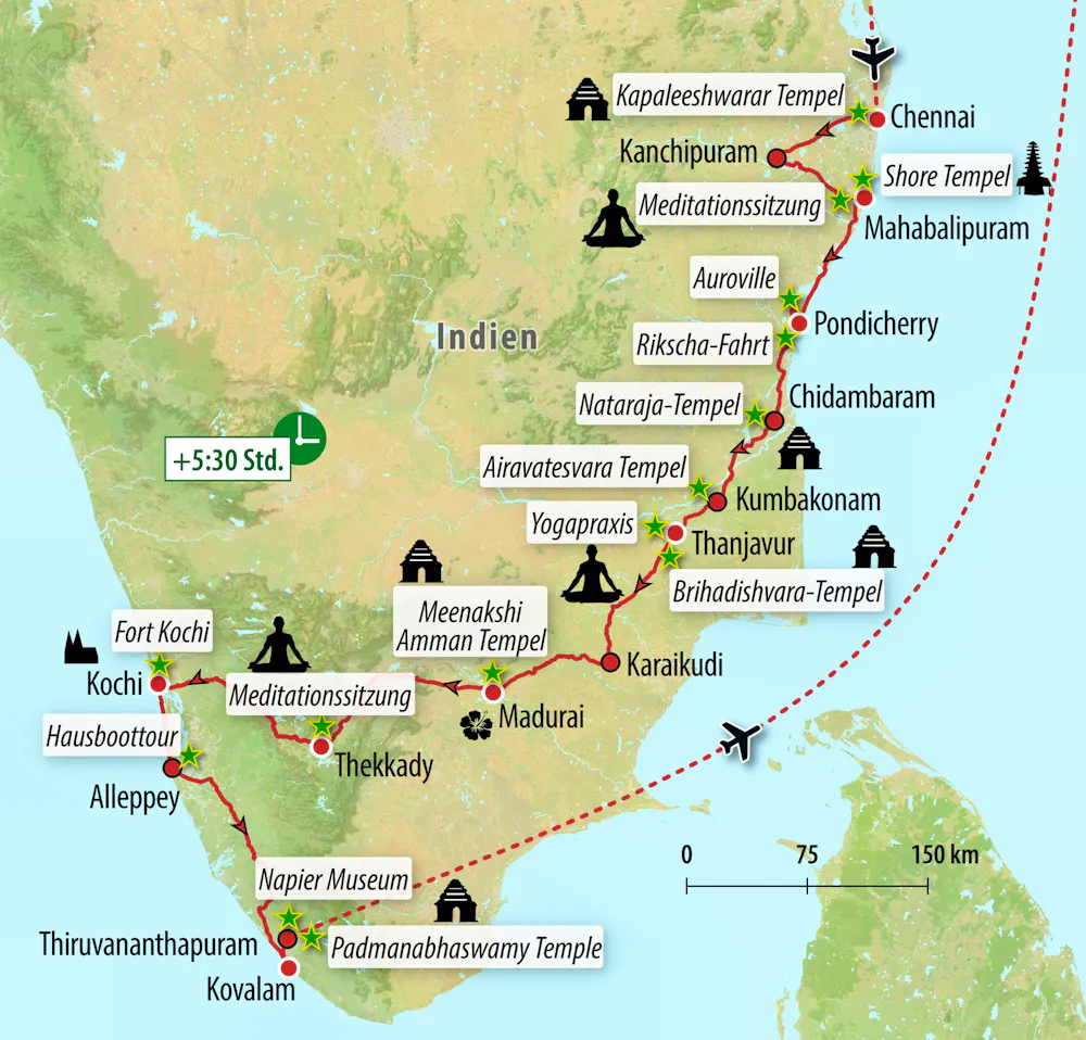 Ihre Reiseroute &ndash; &copy; Eberhardt TRAVEL