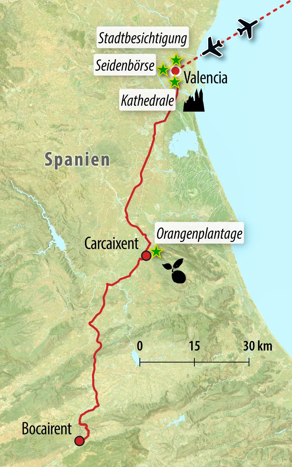 Ihre Reiseroute &ndash; &copy; Eberhardt TRAVEL