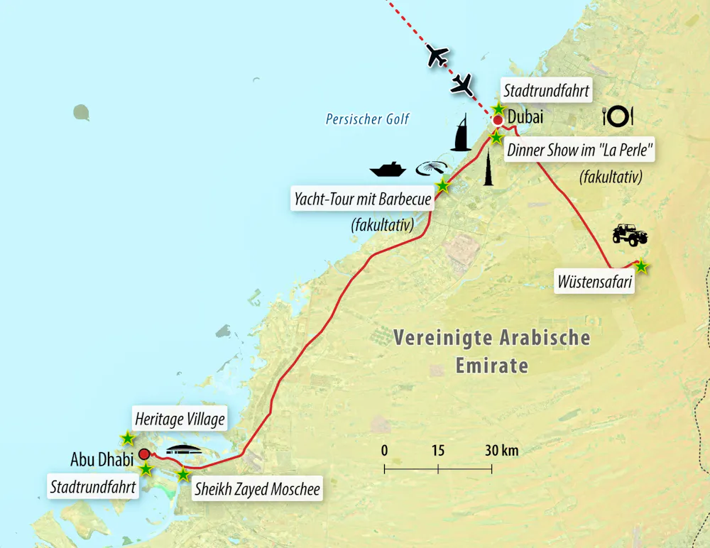 Ihre Reiseroute &ndash; &copy; Eberhardt TRAVEL