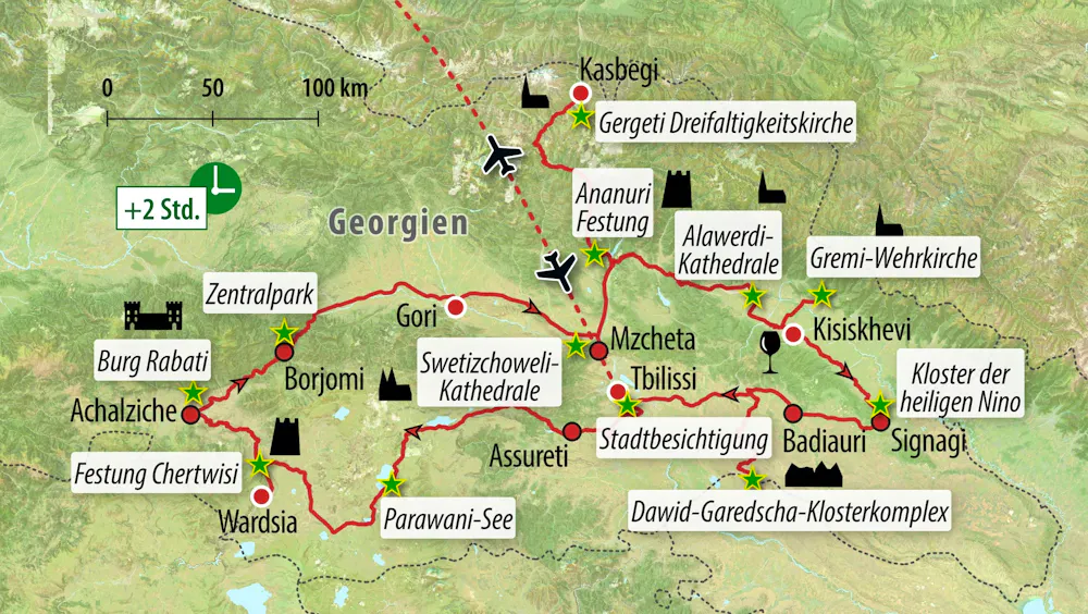 Ihre Reiseroute &ndash; &copy; Eberhardt TRAVEL