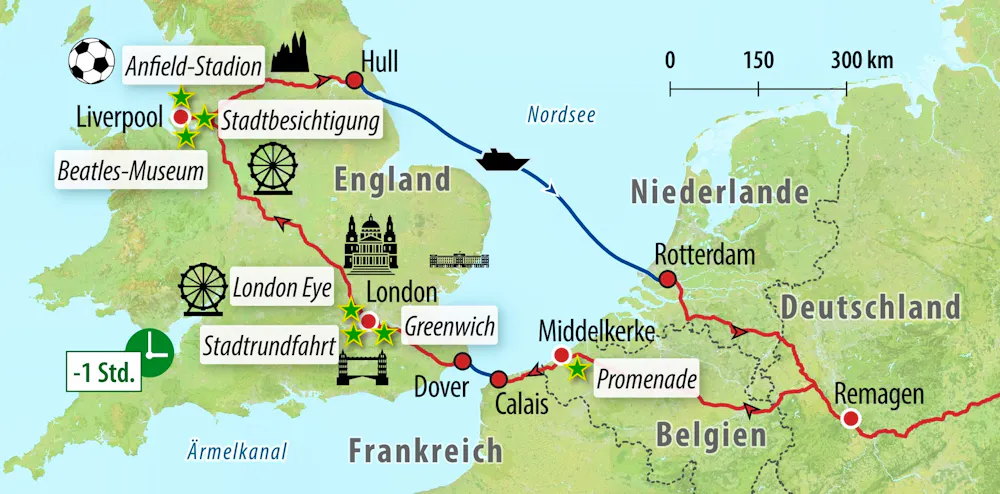 Ihre Reiseroute &ndash; &copy; Eberhardt TRAVEL