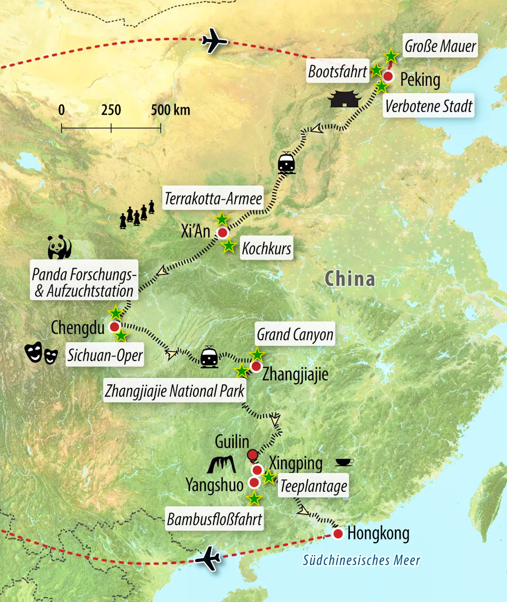 Ihre Reiseroute &ndash; &copy; Eberhardt TRAVEL