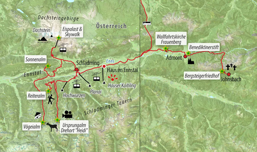 Ihre Reiseroute &ndash; &copy; Eberhardt TRAVEL