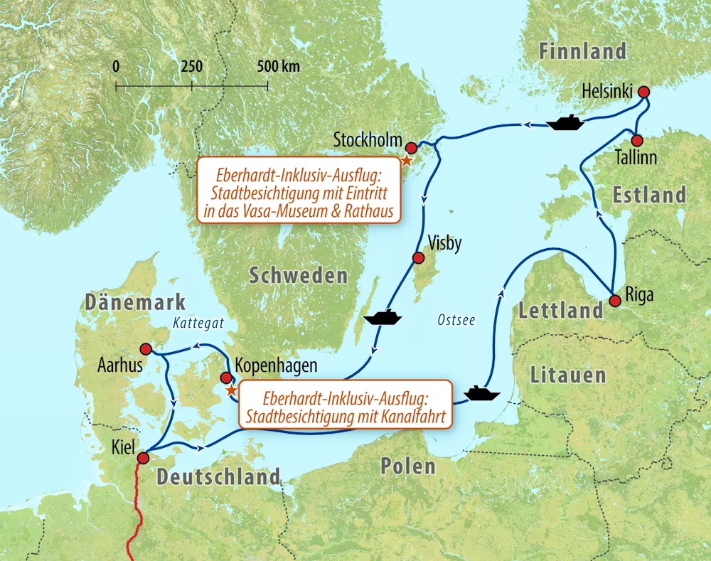 Ihre Reiseroute &ndash; &copy; Eberhardt TRAVEL