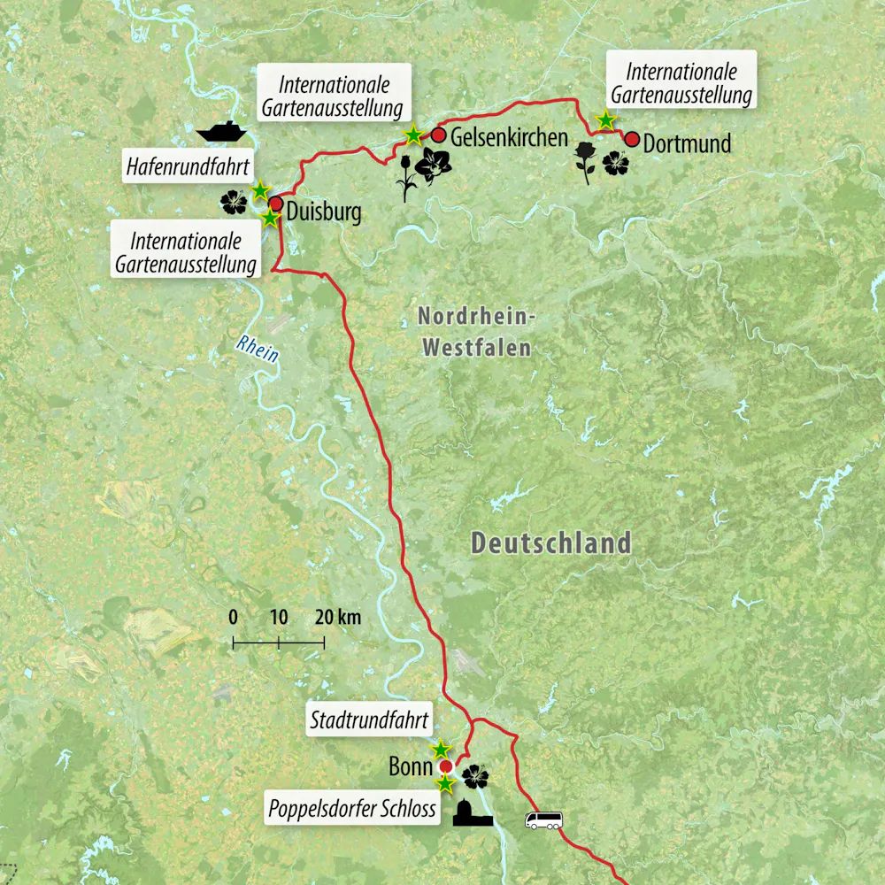 Ihre Reiseroute &ndash; &copy; Eberhardt TRAVEL