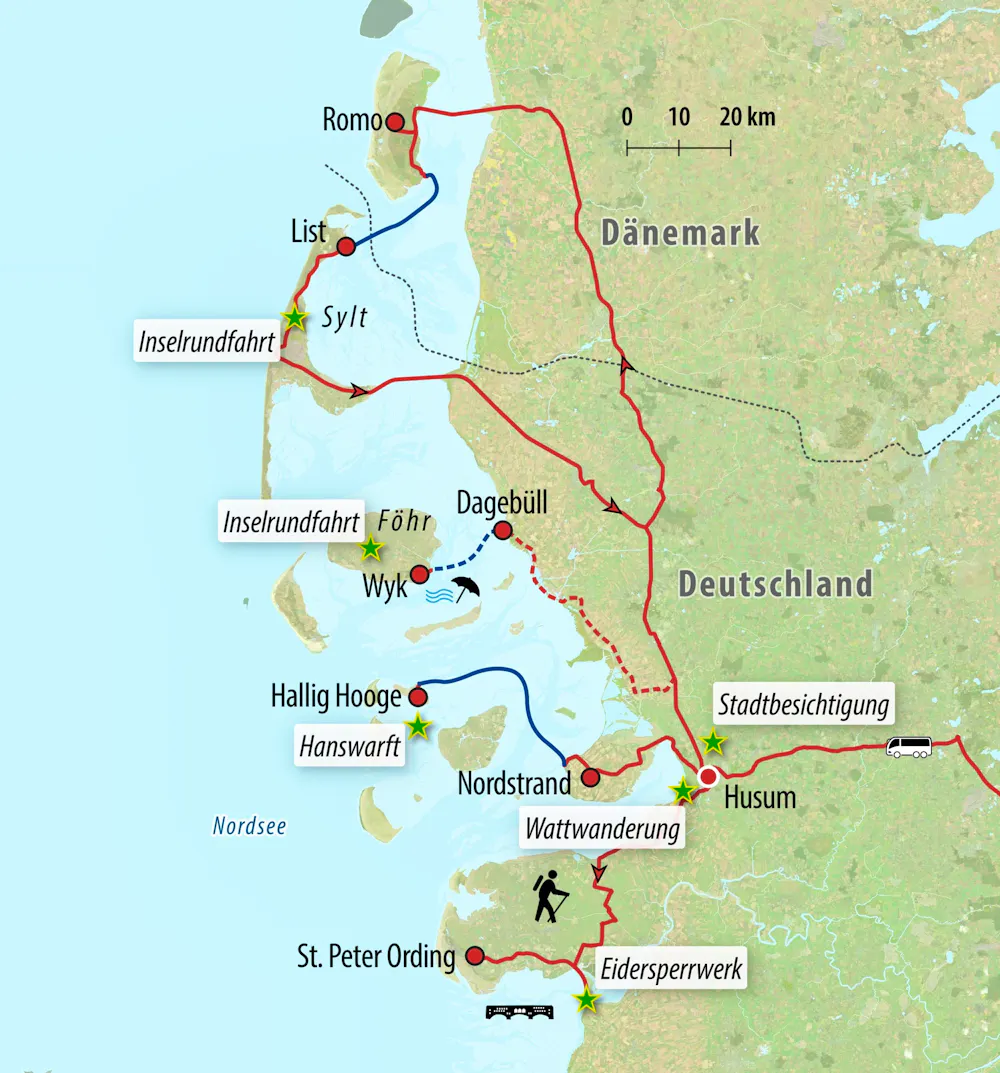 Ihre Reiseroute &ndash; &copy; Eberhardt TRAVEL