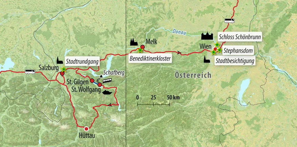 Ihre Reiseroute &ndash; &copy; Eberhardt TRAVEL