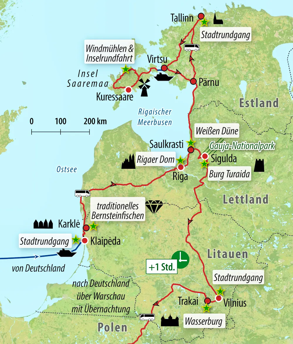Ihre Reiseroute &ndash; &copy; Eberhardt TRAVEL