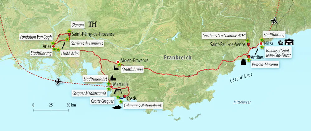 Ihre Reiseroute &ndash; &copy; Eberhardt TRAVEL