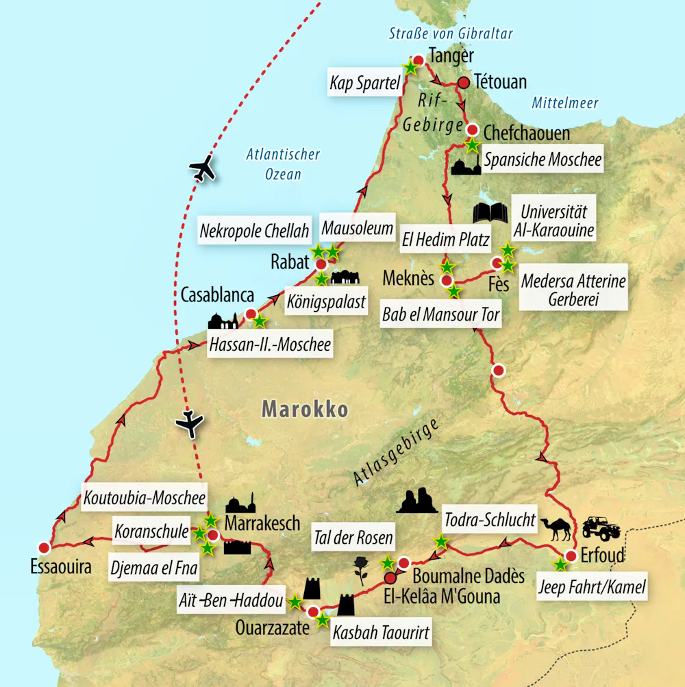 Ihre Reiseroute &ndash; &copy; Eberhardt TRAVEL