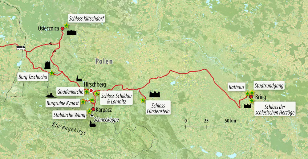 Ihre Reiseroute &ndash; &copy; Eberhardt TRAVEL