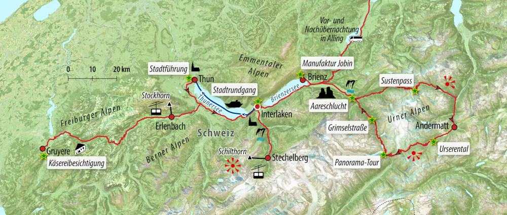 Ihre Reiseroute &ndash; &copy; Eberhardt TRAVEL