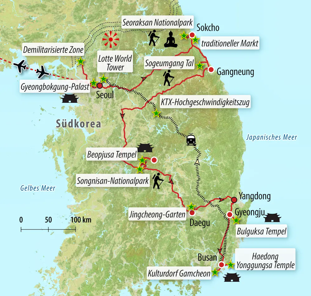 Ihre Reiseroute &ndash; &copy; Eberhardt TRAVEL