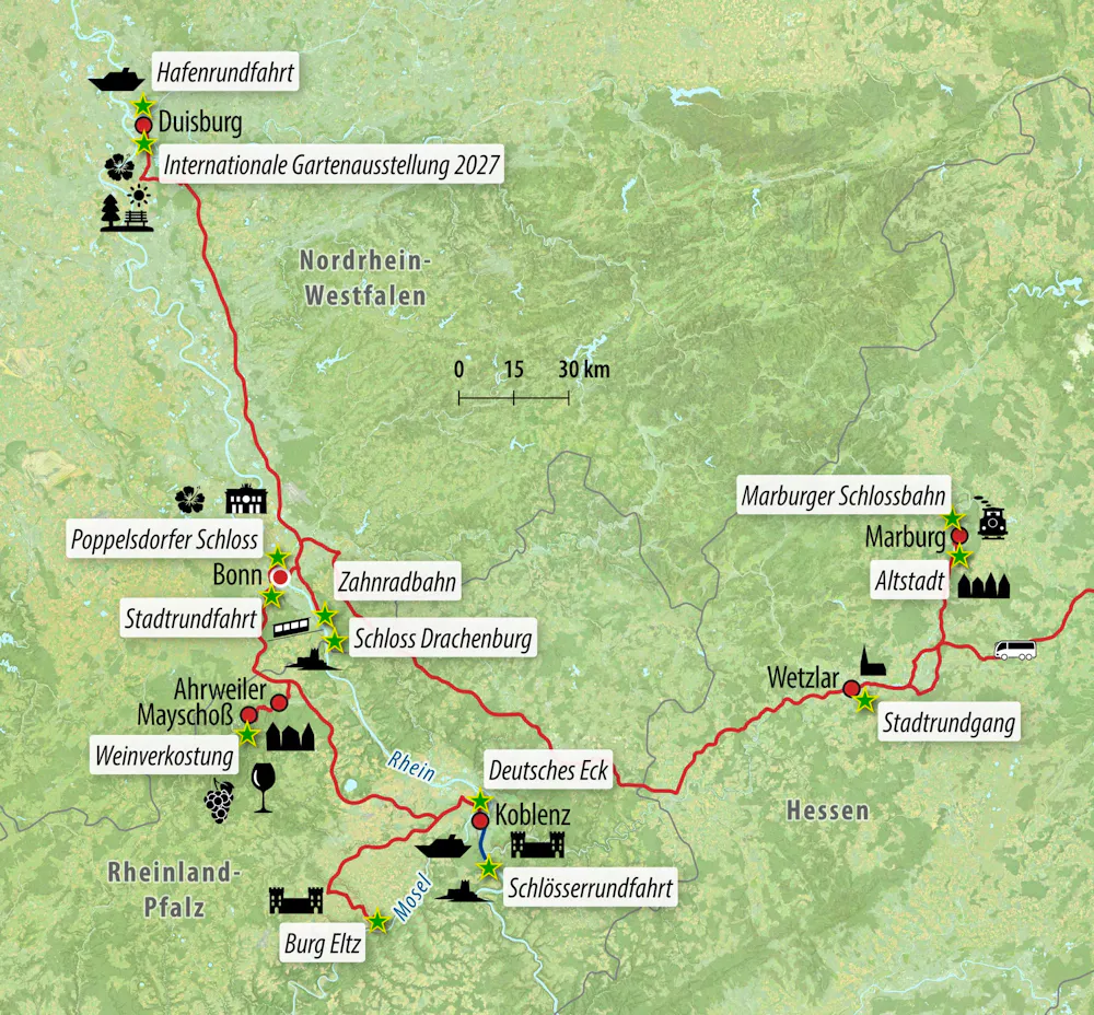 Ihre Reiseroute &ndash; &copy; Eberhardt TRAVEL