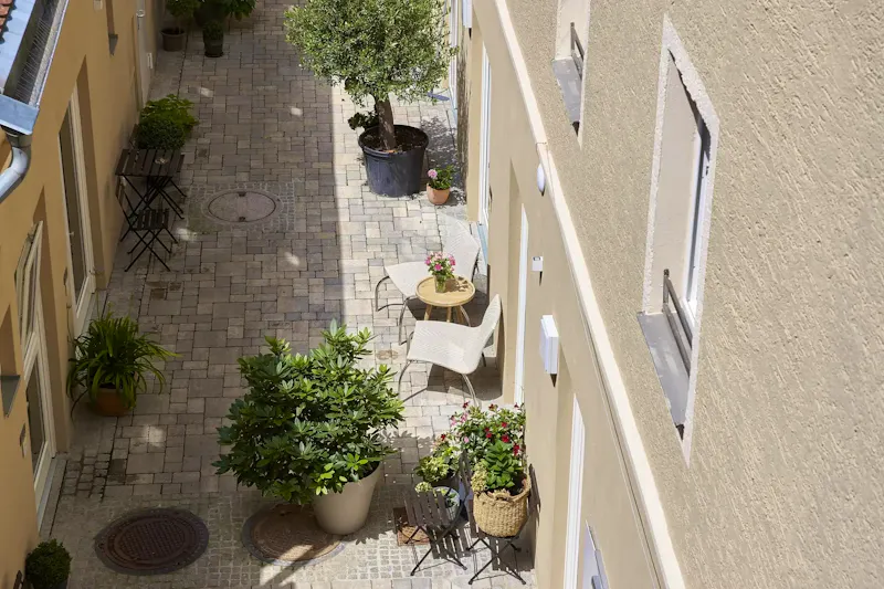 Hotel Am Peterstor - Innenhof &ndash; &copy;Hotel Am Peterstor