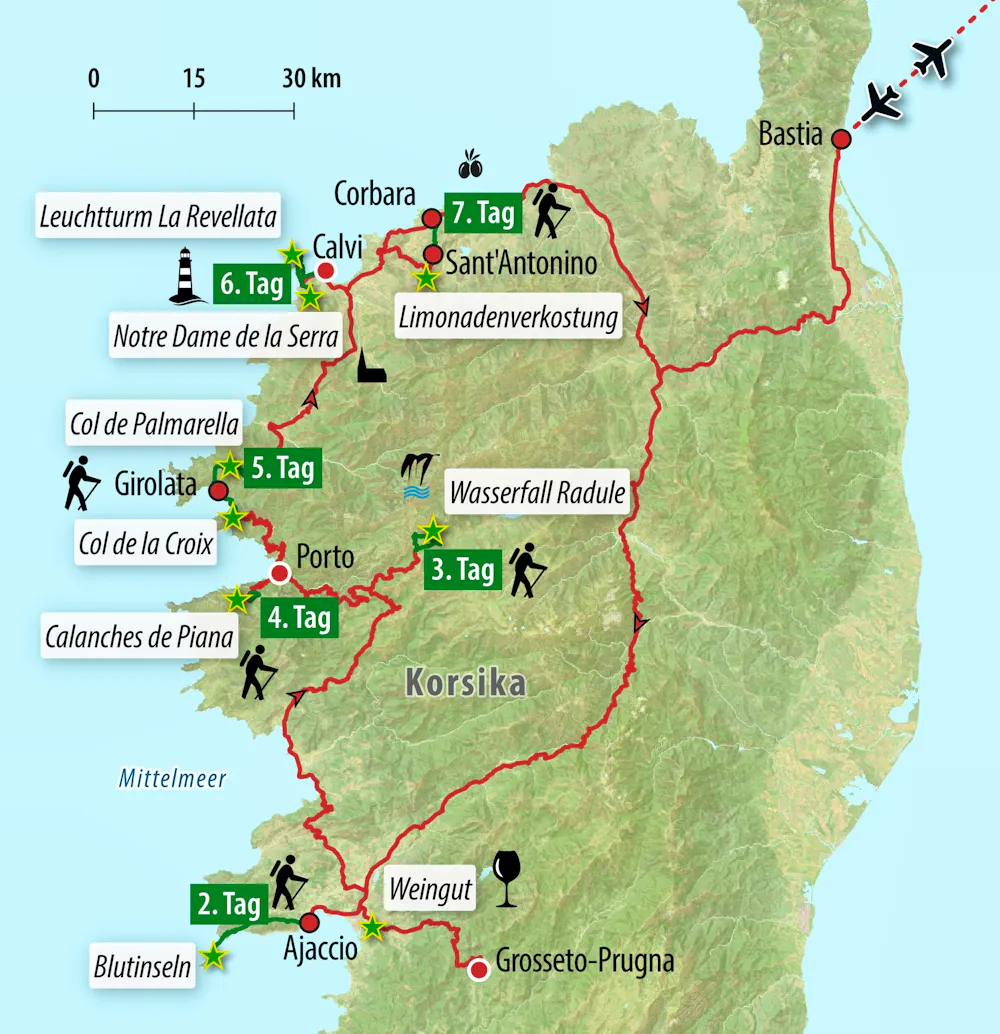 Ihre Reiseroute &ndash; &copy; Eberhardt TRAVEL