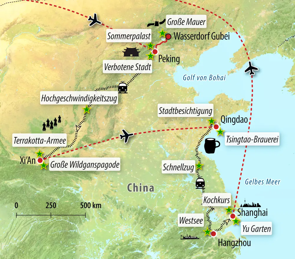 Ihre Reiseroute &ndash; &copy; Eberhardt TRAVEL