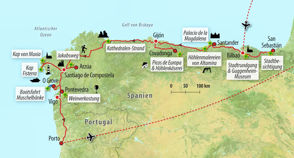 Ihre Reiseroute &ndash; &copy; Eberhardt TRAVEL