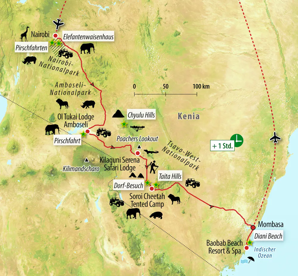 Ihre Reiseroute &ndash; &copy; Eberhardt TRAVEL
