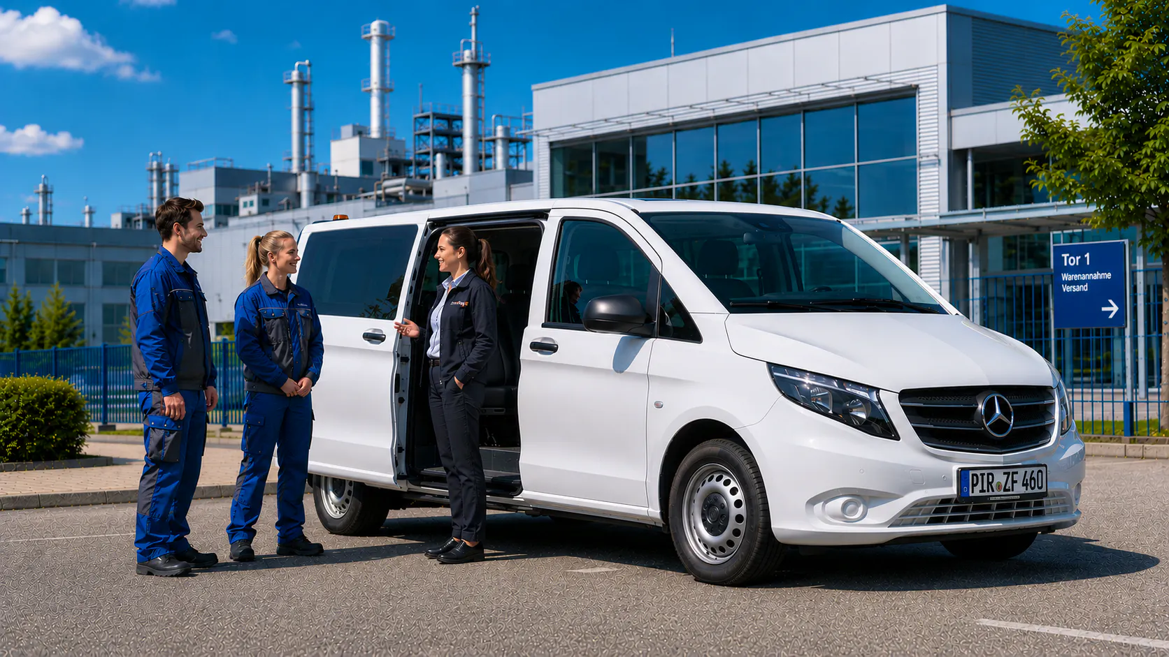 Werkverkehr - Fahrer fährt Mitarbeiter zur Firma und holt diese wieder ab &ndash; © zumFlug