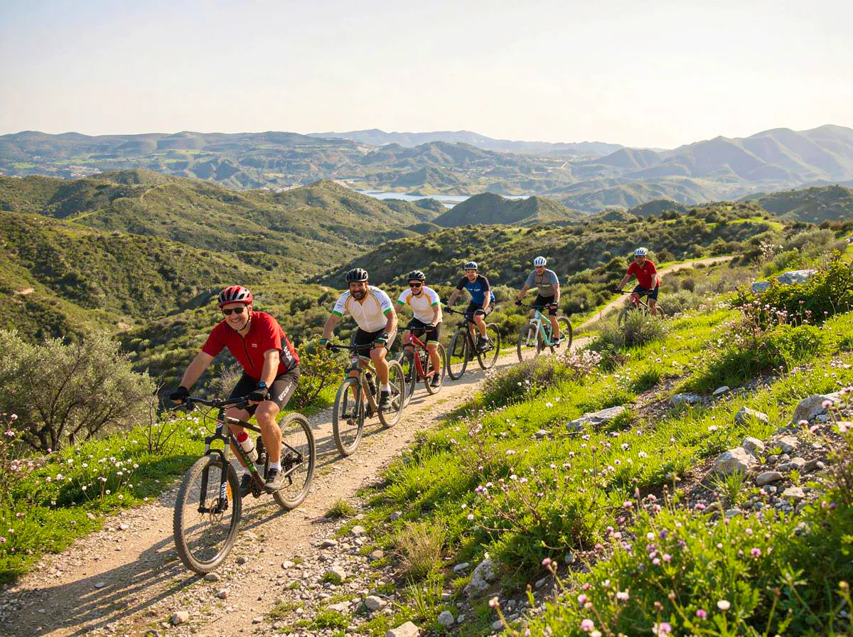 Mountainbike-Gruppe im Süden Zyperns / Ki-generiert &ndash; &copy; Eberhardt TRAVEL