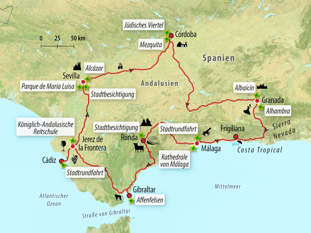 Ihre Reiseroute &ndash; &copy; Eberhardt TRAVEL