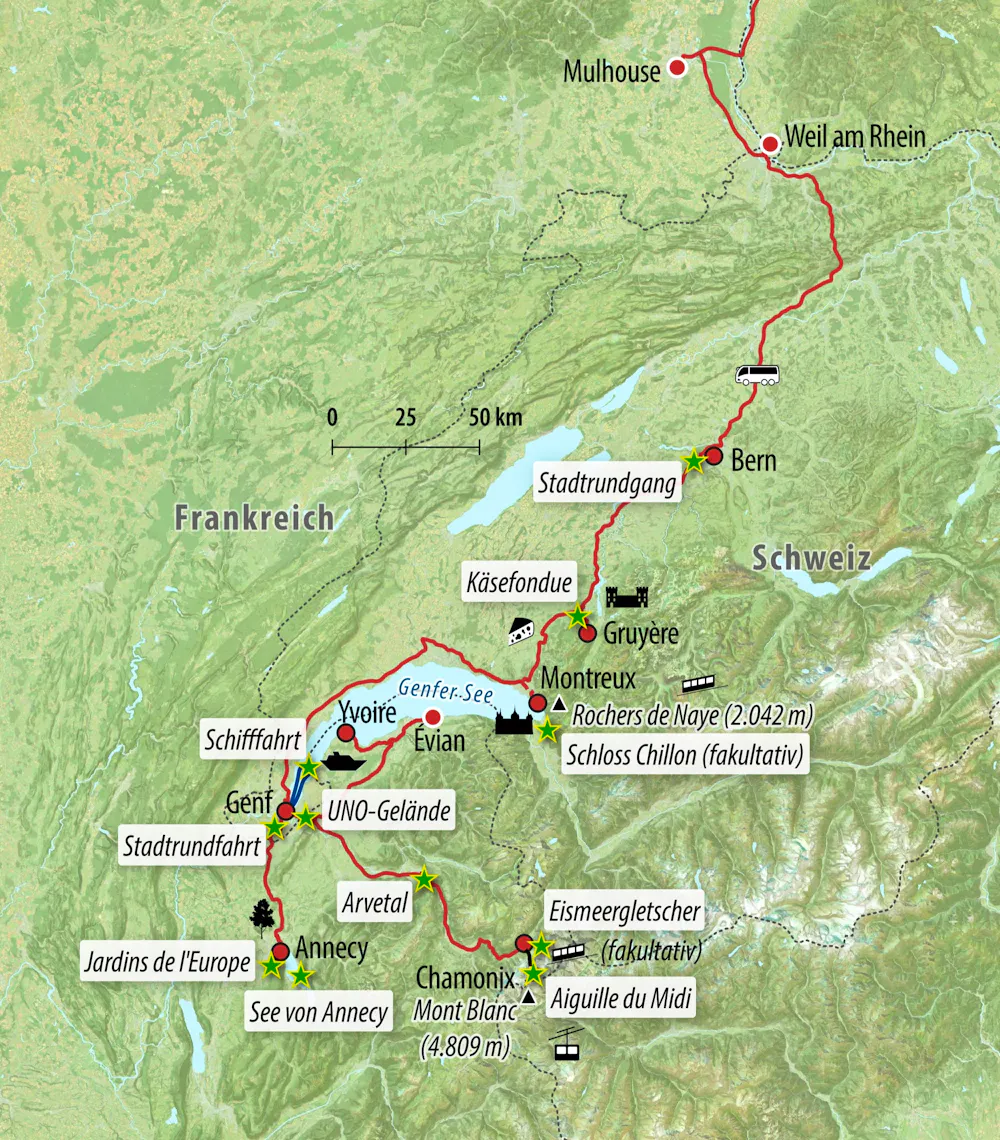 Ihre Reiseroute &ndash; &copy; Eberhardt TRAVEL