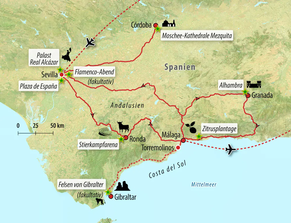 Ihre Reiseroute &ndash; &copy; Eberhardt TRAVEL