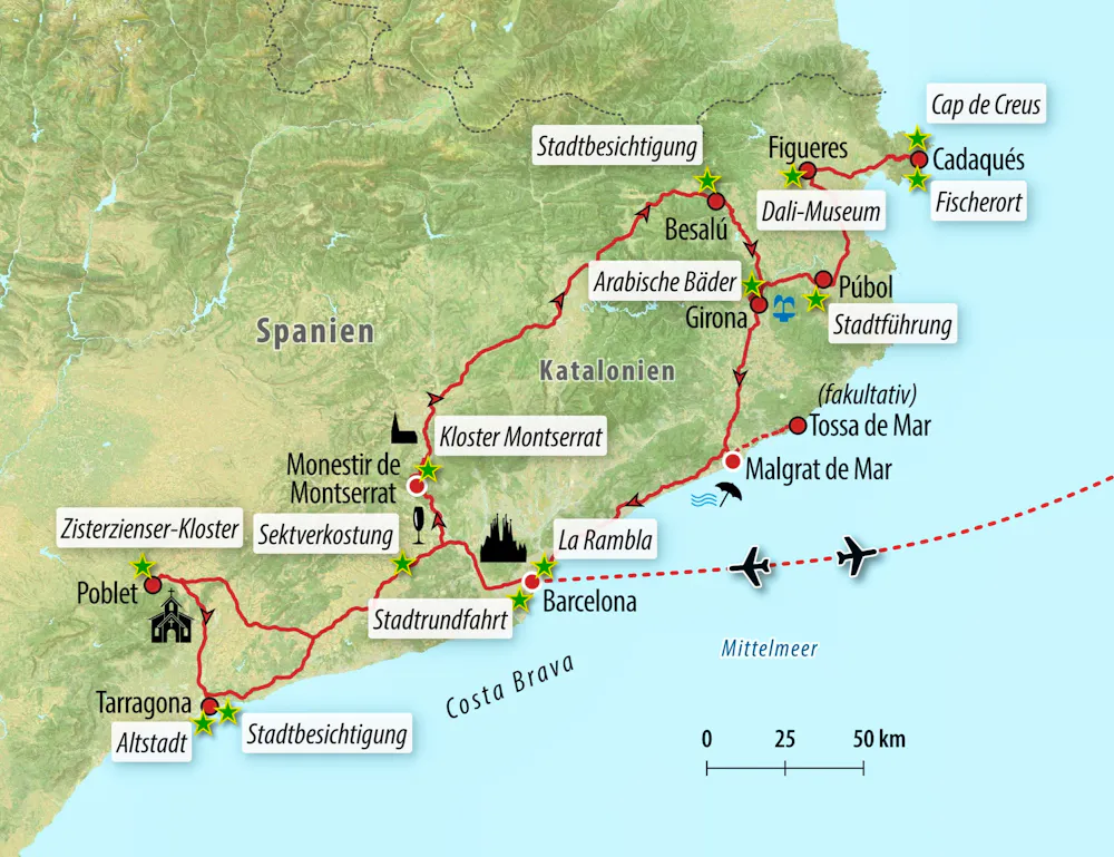 Ihre Reiseroute &ndash; &copy; Eberhardt TRAVEL