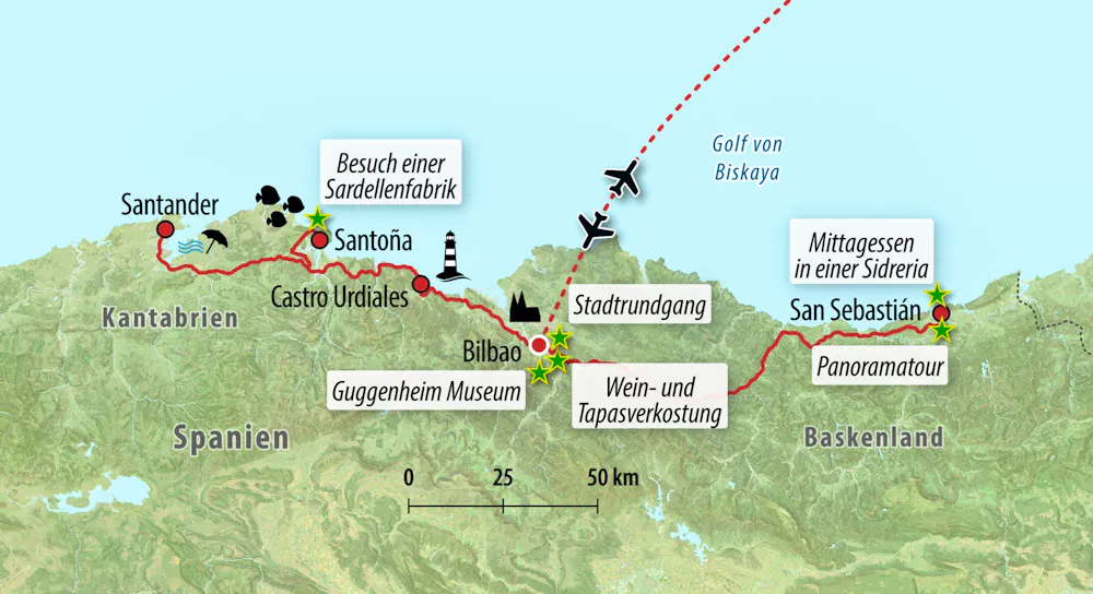 Ihre Reiseroute &ndash; &copy; Eberhardt TRAVEL