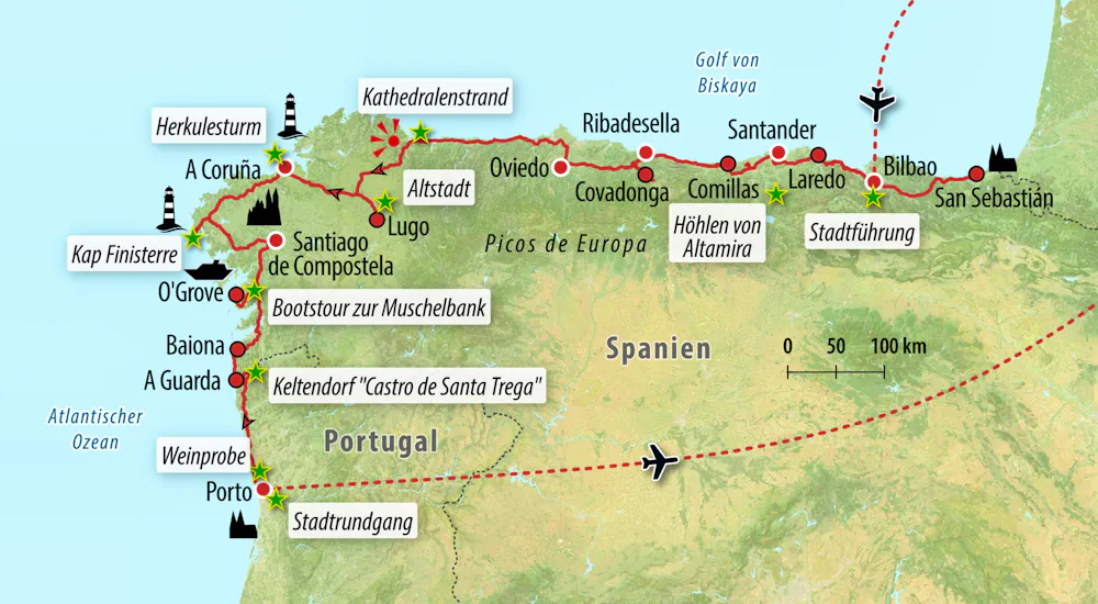 Ihre Reiseroute &ndash; &copy; Eberhardt TRAVEL