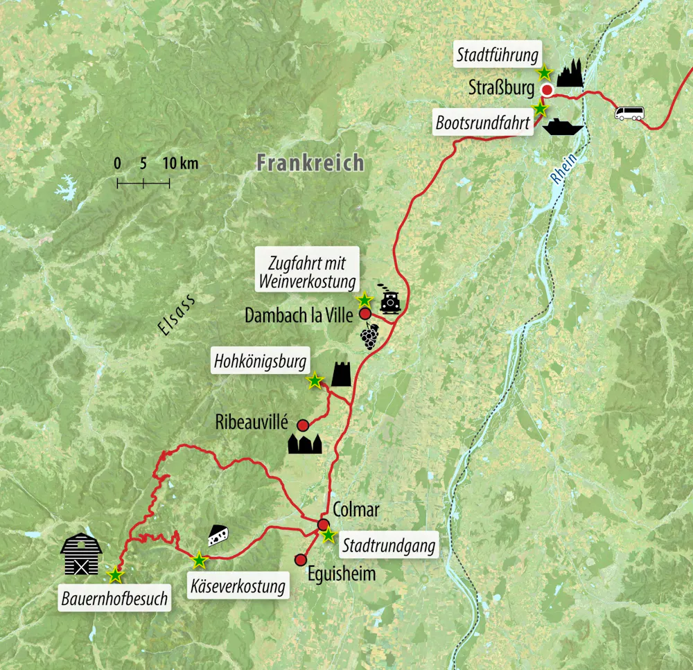 Ihre Reiseroute &ndash; &copy; Eberhardt TRAVEL