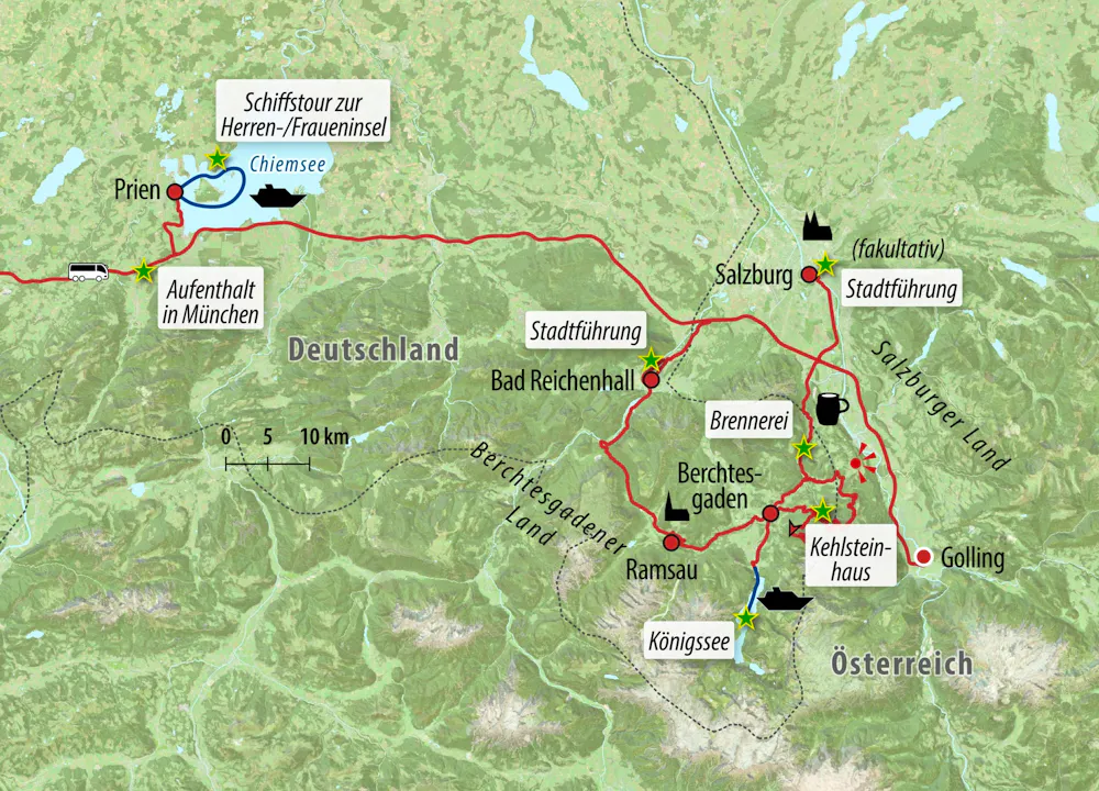 Ihre Reiseroute &ndash; &copy; Eberhardt TRAVEL