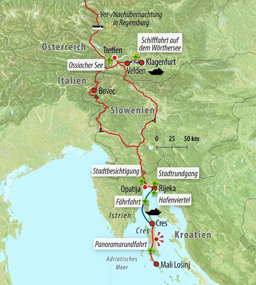 Ihre Reiseroute &ndash; &copy; Eberhardt TRAVEL