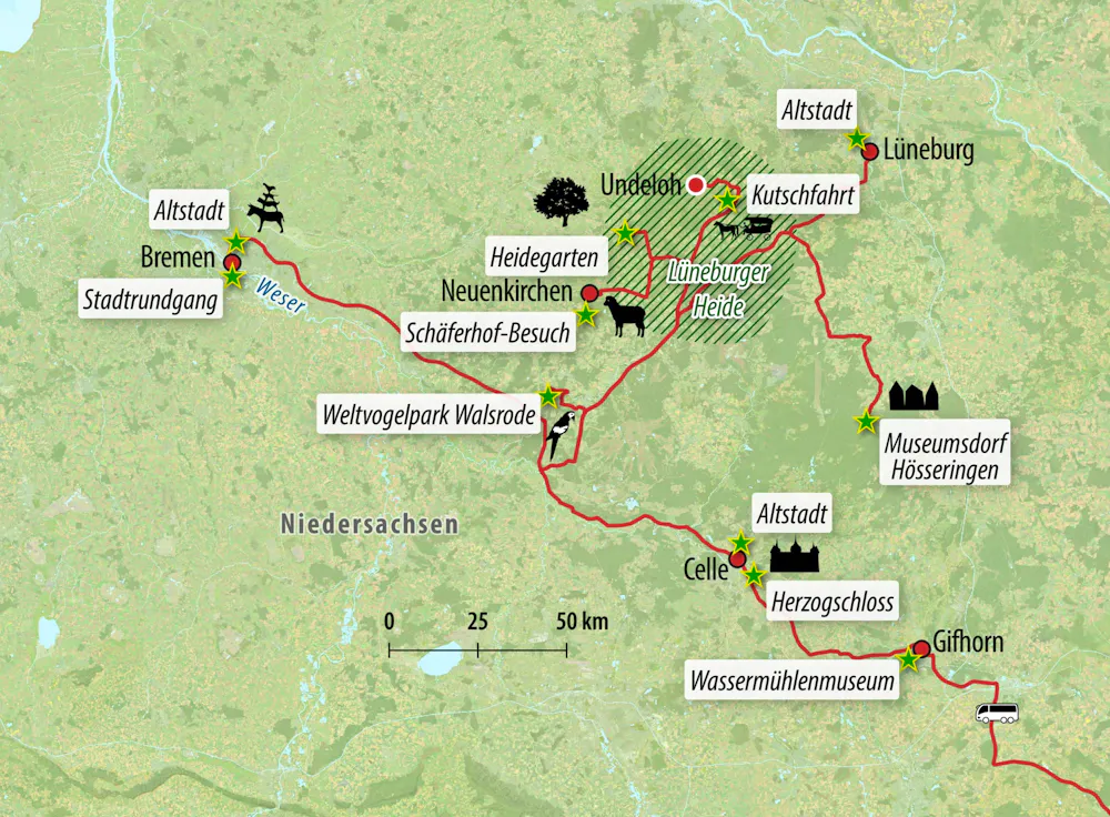 Ihre Reiseroute &ndash; &copy; Eberhardt TRAVEL