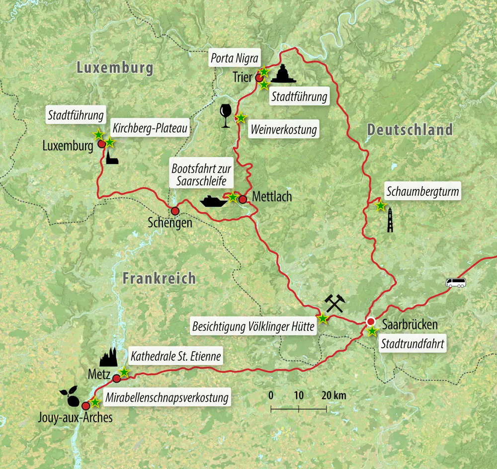 Ihre Reiseroute &ndash; &copy; Eberhardt TRAVEL