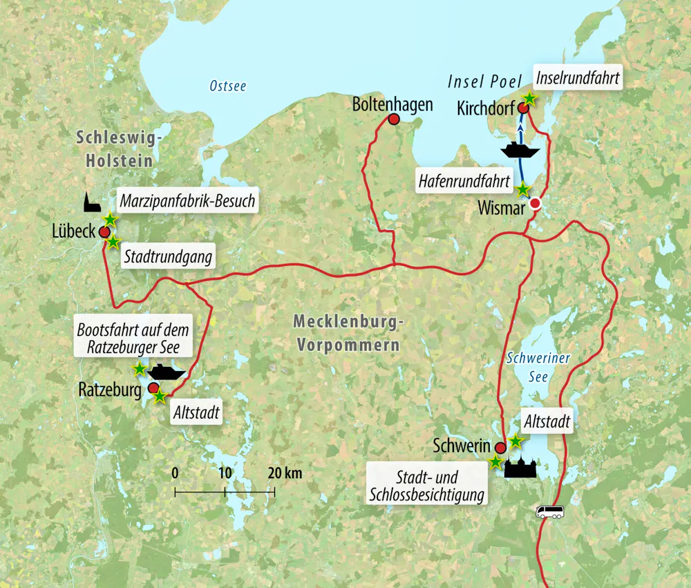 Ihre Reiseroute &ndash; &copy; Eberhardt TRAVEL