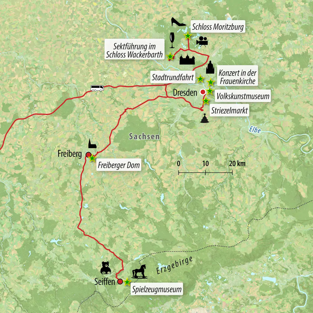 Ihre Reiseroute &ndash; &copy; Eberhardt TRAVEL