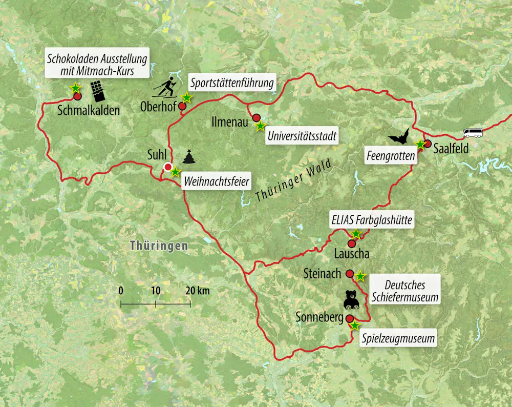 Ihre Reiseroute &ndash; &copy; Eberhardt TRAVEL