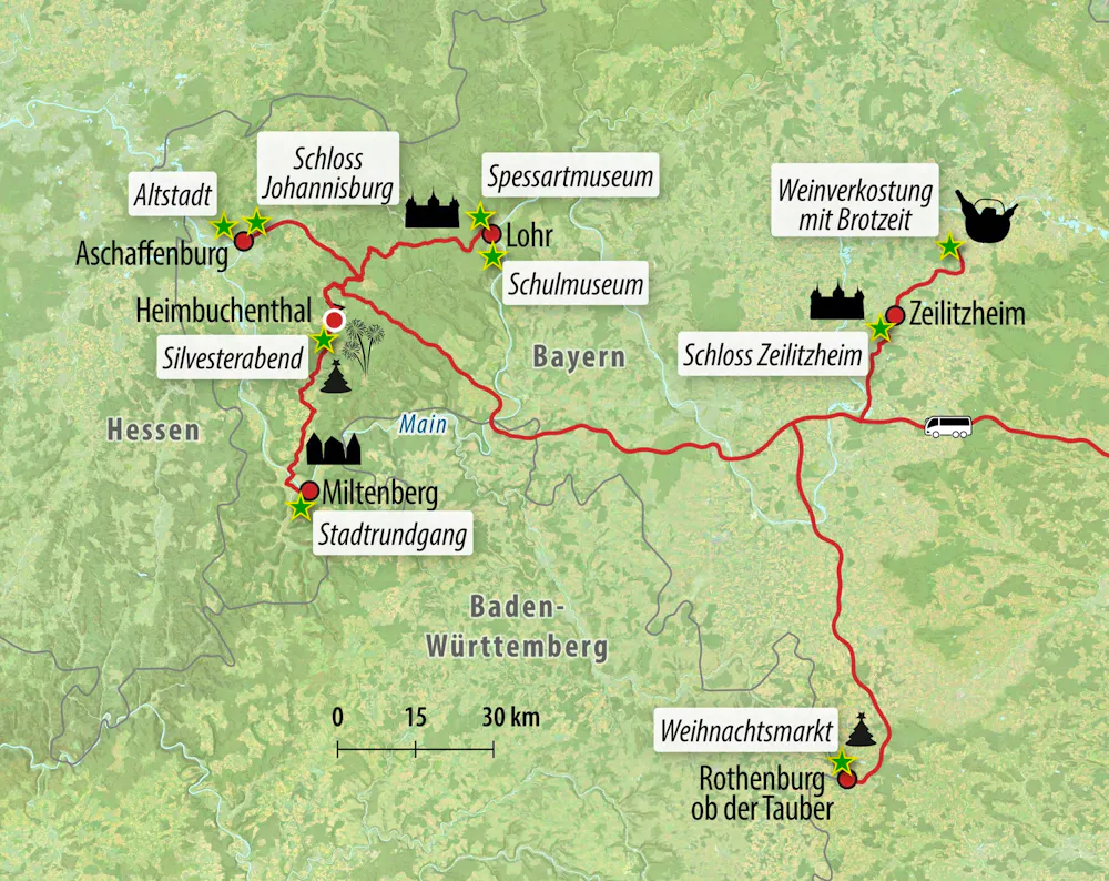 Ihre Reiseroute &ndash; &copy; Eberhardt TRAVEL