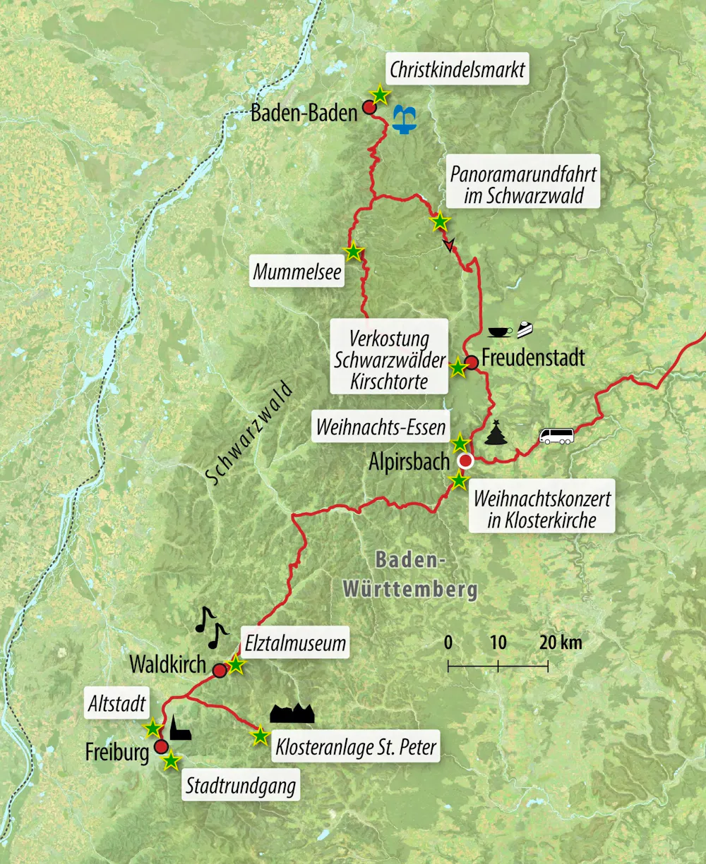 Ihre Reiseroute &ndash; &copy; Eberhardt TRAVEL