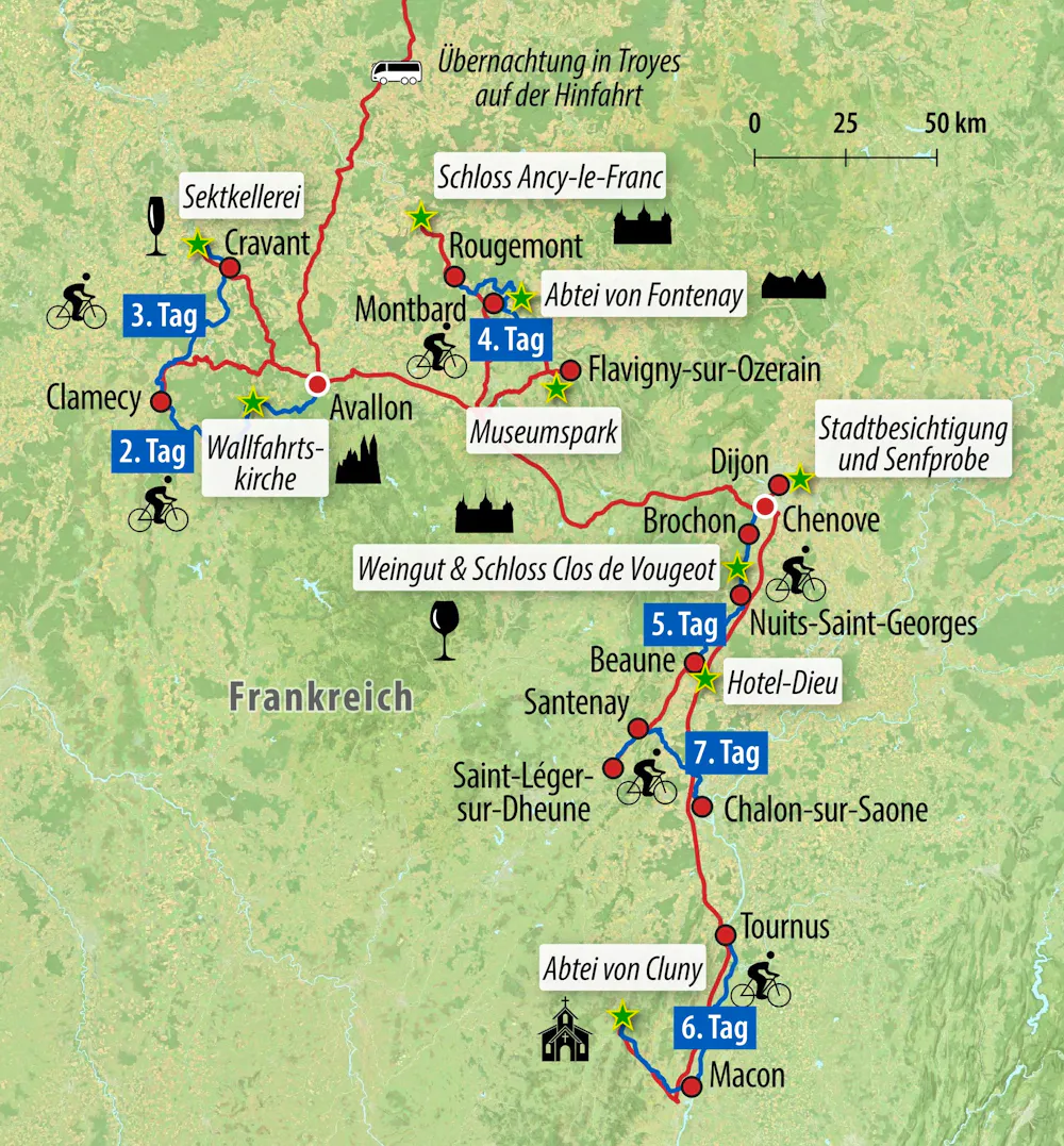 Ihre Reiseroute &ndash; &copy; Eberhardt TRAVEL