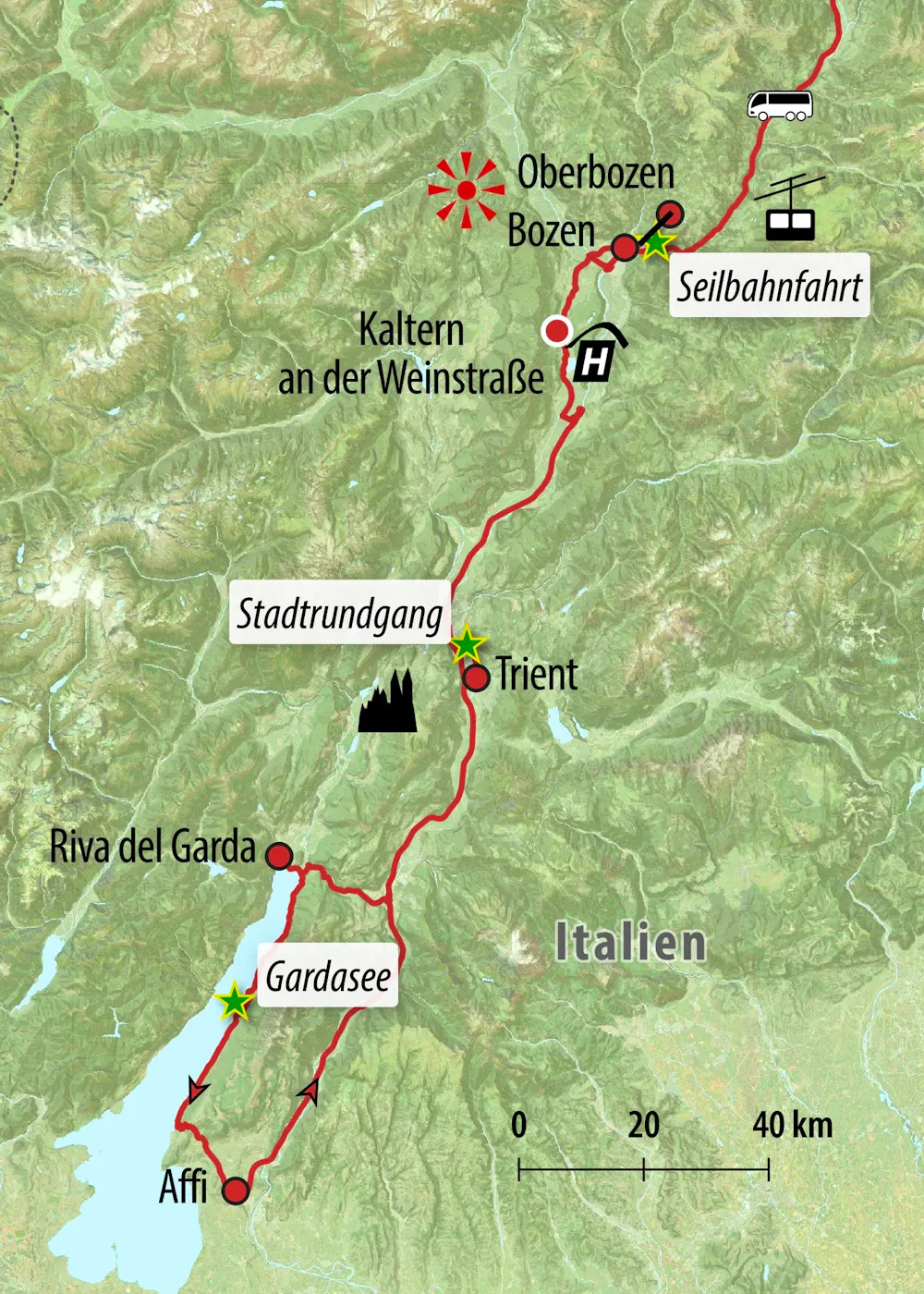 Ihre Reiseroute &ndash; &copy; Eberhardt TRAVEL