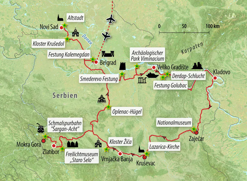 Ihre Reiseroute &ndash; &copy; Eberhardt TRAVEL