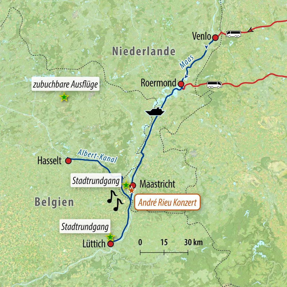 Ihre Reiseroute &ndash; &copy; Eberhardt TRAVEL