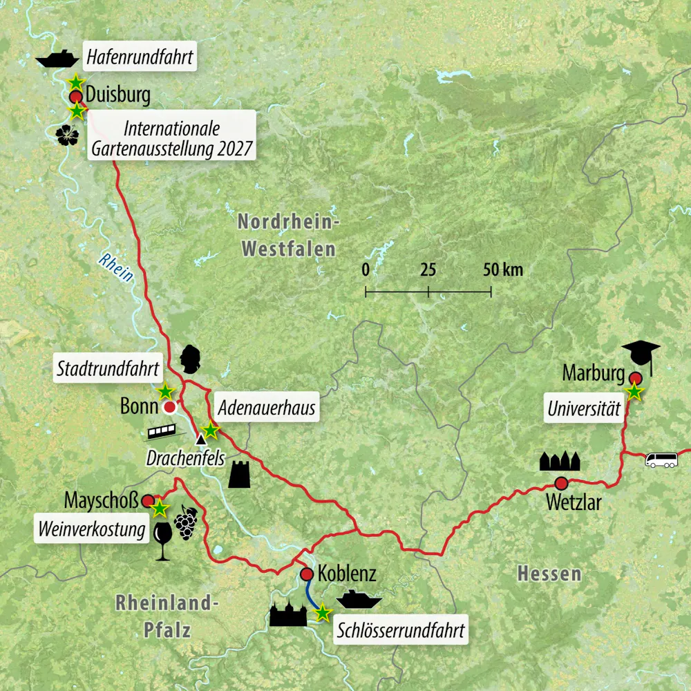 Ihre Reiseroute &ndash; &copy; Eberhardt TRAVEL