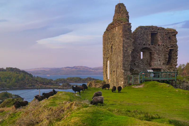 Ruinen von Tarbert Castle in Schottland, Großbritannien - &copy;13threephotography - stock.adobe.com