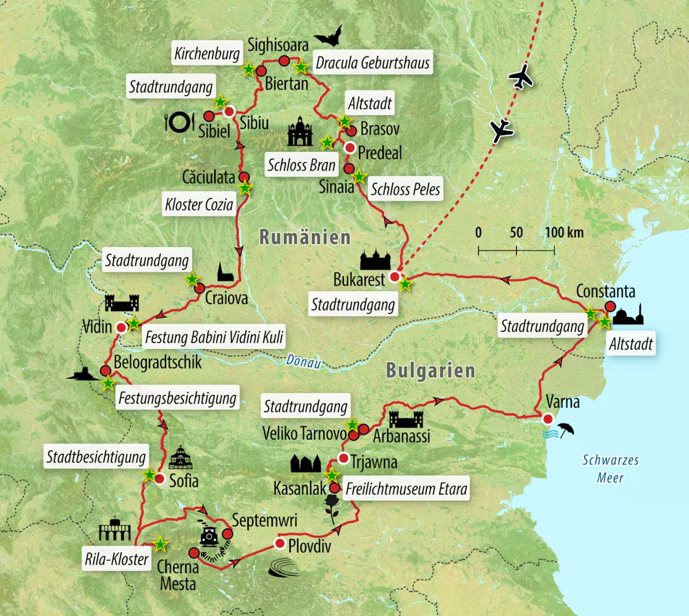 Ihre Reiseroute &ndash; &copy; Eberhardt TRAVEL